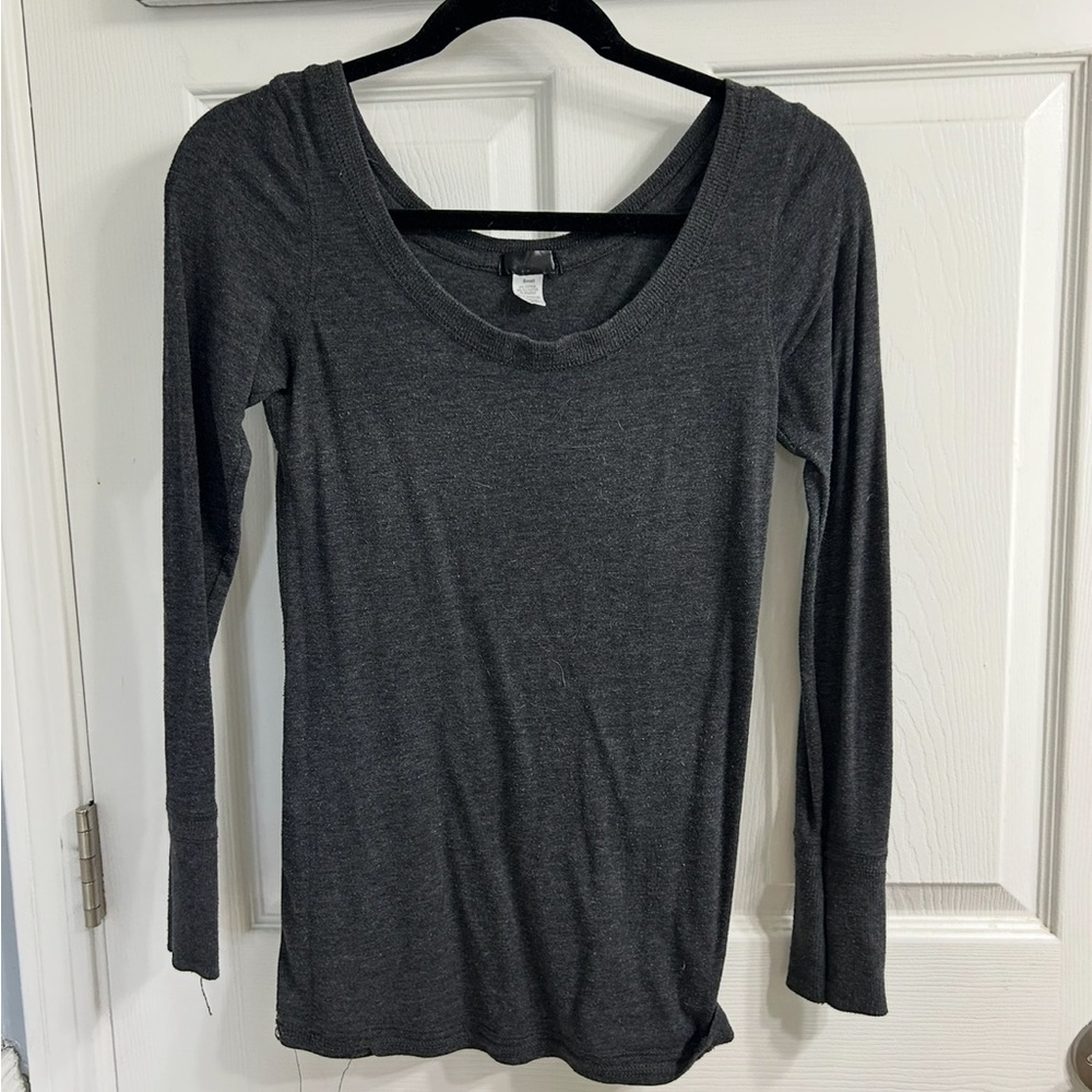 Mandee grey long sleeve top